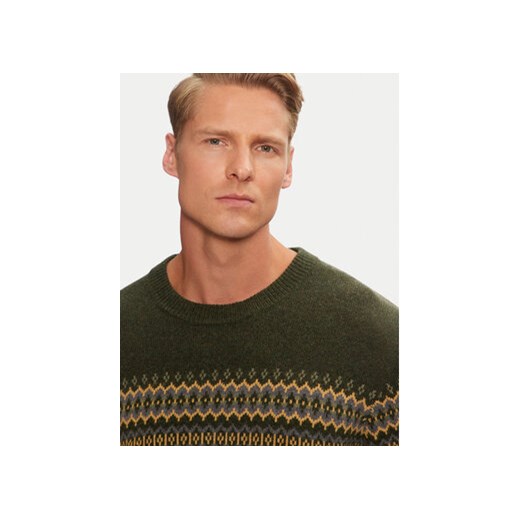 Wrangler Sweter Fairisle 112357294 Zielony Relaxed Fit Wrangler M MODIVO