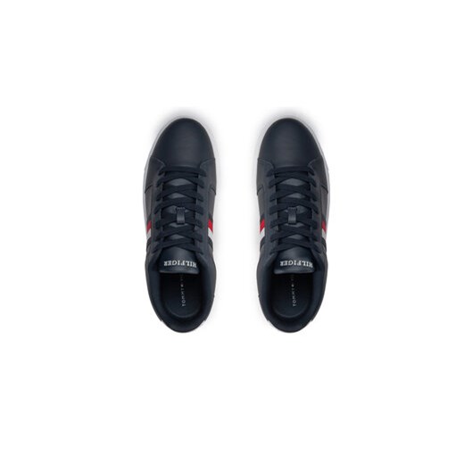 Tommy Hilfiger Sneakersy Supercup Lth Stripes Ess FM0FM04895 Granatowy Tommy Hilfiger 45 MODIVO