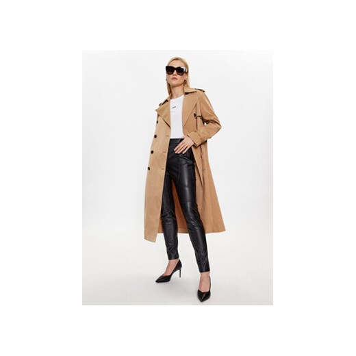 Boss Spodnie z imitacji skóry 50501104 Czarny Slim Fit 42 MODIVO