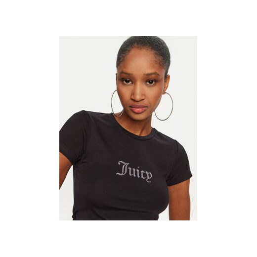 Juicy Couture T-Shirt Dot Ruched JCWCT24311 Czarny Slim Fit Juicy Couture XS MODIVO