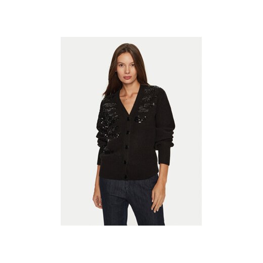 DKNY Kardigan P4MXAQ60 Czarny Regular Fit S MODIVO