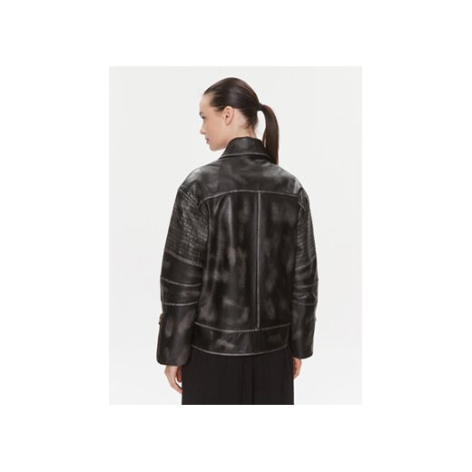 MAX&Co. Kurtka skórzana Ugolina Czarny Regular Fit 42 MODIVO