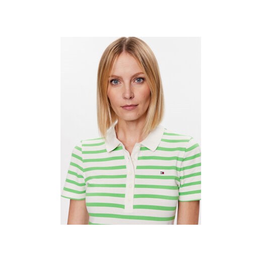 Tommy Hilfiger Polo 1985 WW0WW39530 Zielony Slim Fit Tommy Hilfiger XL MODIVO