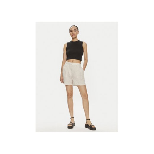 Gina Tricot Szorty materiałowe 22174 Beżowy Regular Fit Gina Tricot M MODIVO