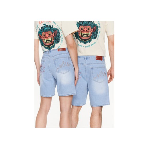 Grimey Szorty jeansowe GSJ157 Błękitny Regular Fit Grimey L MODIVO