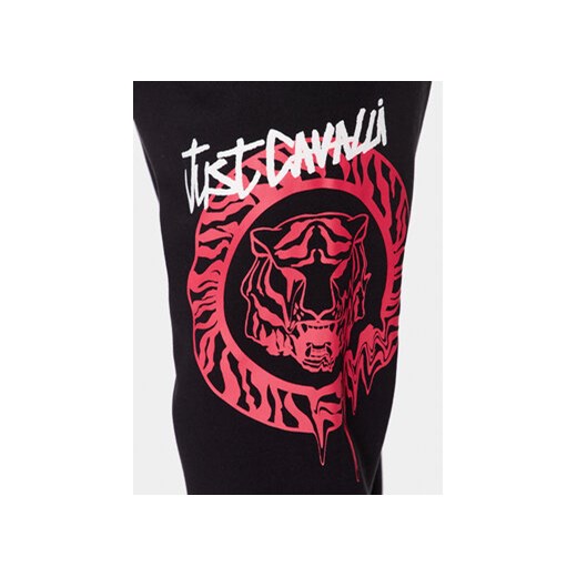 Just Cavalli Spodnie dresowe 75OAAG02 Czarny Regular Fit Just Cavalli L MODIVO