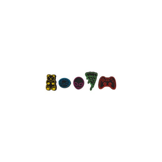 Crocs Ozdoba do butów Jibbitz Led Dude Bro 5 Pack 10012944 Kolorowy Crocs uniwersalny MODIVO
