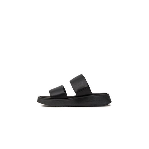 Calvin Klein Jeans Klapki Slide Double Strap Sandal Dc YW0YW01355 Czarny 37 MODIVO