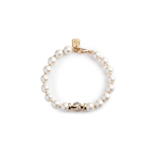LAUREN RALPH LAUREN Bransoletka Br 7.25In Pearl Flex 14B00465 Biały uniwersalny MODIVO