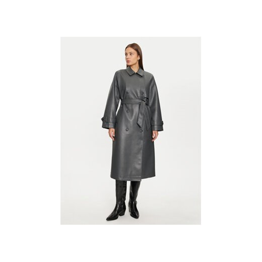 Vero Moda Trencz Amalie 10300822 Szary Regular Fit ze sklepu MODIVO w kategorii Płaszcze damskie - zdjęcie 177055691
