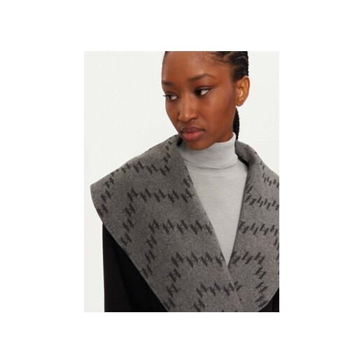 KARL LAGERFELD Płaszcz wełniany 246W1502 Szary Loose Fit Karl Lagerfeld 40 MODIVO