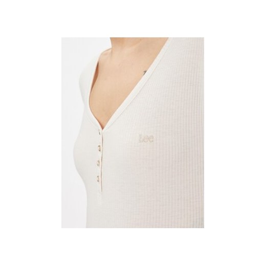 Lee Bluzka 112341571 Beżowy Slim Fit Lee M MODIVO