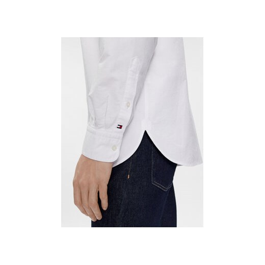 Tommy Hilfiger Koszula Oxford Monotype MW0MW33797 Biały Slim Fit Tommy Hilfiger S MODIVO