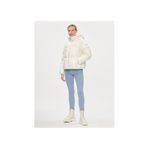 Tommy Hilfiger Kurtka puchowa New York Gloss WW0WW40836 Écru Relaxed Fit Tommy Hilfiger L MODIVO