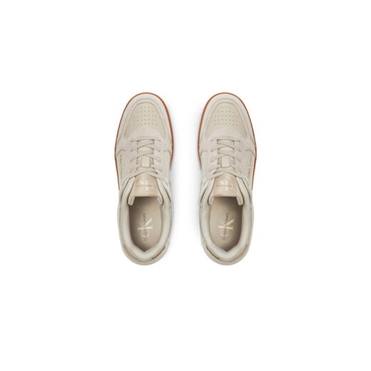Calvin Klein Jeans Sneakersy Basket Cup Low Laceup Lth Ml Mtr YM0YM00994 Écru 42 MODIVO