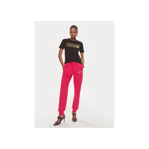 Versace Jeans Couture T-Shirt 76HAHT04 Czarny Slim Fit S MODIVO