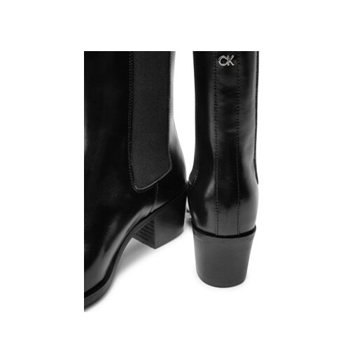 Calvin Klein Botki Heel Cowboy HW0HW02315 Czarny Calvin Klein 38 MODIVO