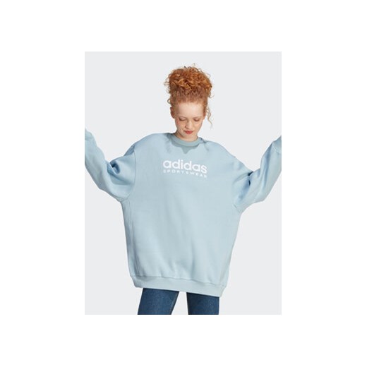 adidas Bluza ALL SZN Fleece Graphic IL3248 Błękitny Loose Fit M MODIVO