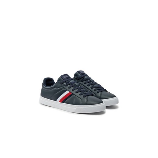 Tommy Hilfiger Sneakersy Icon Court Lth Stripes FM0FM05163 Granatowy Tommy Hilfiger 44 MODIVO