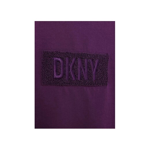 DKNY Bluzka D35T25 S Fioletowy Regular Fit 10Y MODIVO