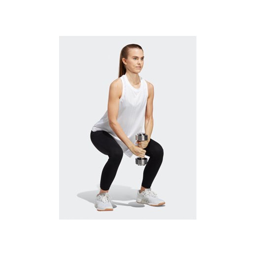 adidas Koszulka techniczna HIIT AEROREADY Quickburn Training HY5396 Biały Loose L MODIVO