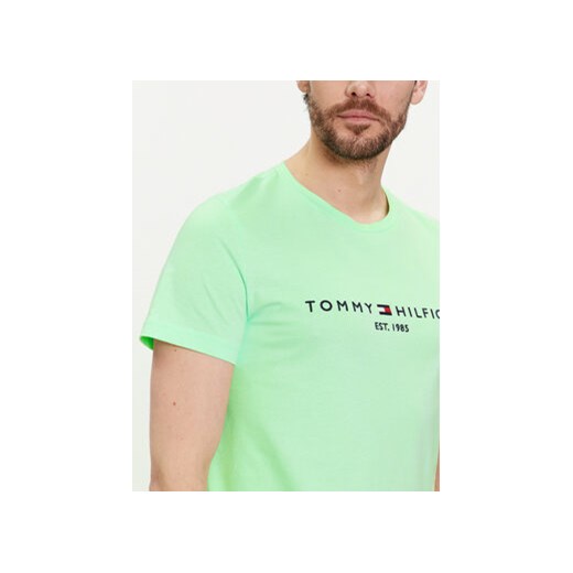 Tommy Hilfiger T-Shirt Logo MW0MW11797 Zielony Slim Fit Tommy Hilfiger XXL MODIVO