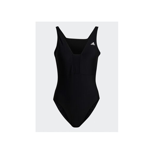 adidas Strój kąpielowy Iconisea 3-Stripes Swimsuit HI1082 Czarny Fitted Fit 38 MODIVO