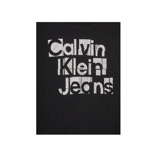 Calvin Klein Jeans T-Shirt Metallic IG0IG02340 Czarny Regular Fit 8Y MODIVO