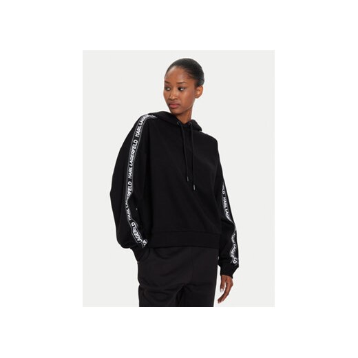 KARL LAGERFELD Bluza 245W1801 Czarny Regular Fit Karl Lagerfeld M MODIVO