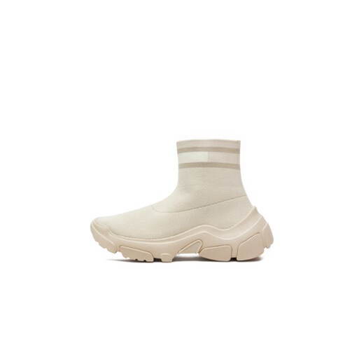 Tommy Jeans Sneakersy Tjw Sock Boot EN0EN02446 Beżowy Tommy Jeans 41 MODIVO