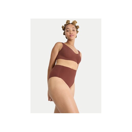 Sloggi Figi klasyczne z wysokim stanem Zero Feel 10217759 Brązowy Sloggi S MODIVO