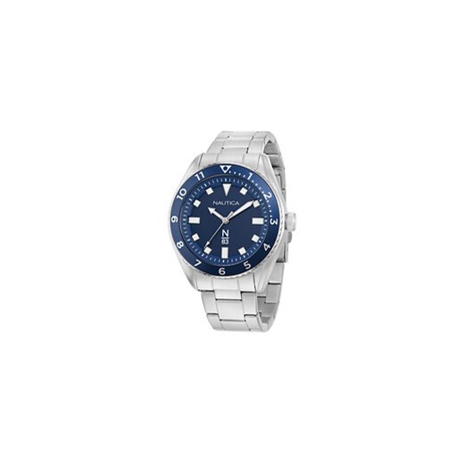 Nautica Zegarek Finn World NAPFWF407 Srebrny ze sklepu MODIVO w kategorii Zegarki - zdjęcie 177110201