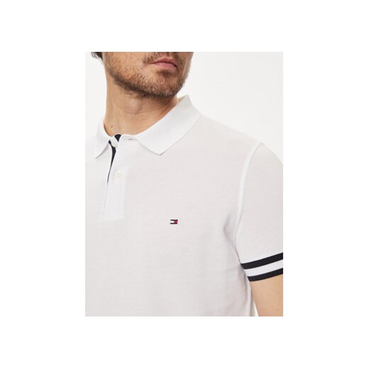 Tommy Hilfiger Polo Monotype MW0MW34737 Biały Slim Fit Tommy Hilfiger XXL MODIVO