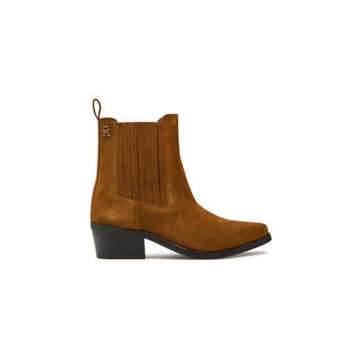 Tommy Hilfiger Botki Th Suede Cowboy Boot FW0FW08034 Brązowy Tommy Hilfiger 40 MODIVO