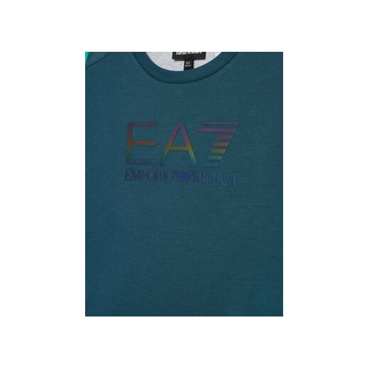 EA7 Emporio Armani T-Shirt 3DBT54 BJ02Z 1821 Srebrny Regular Fit 14Y MODIVO