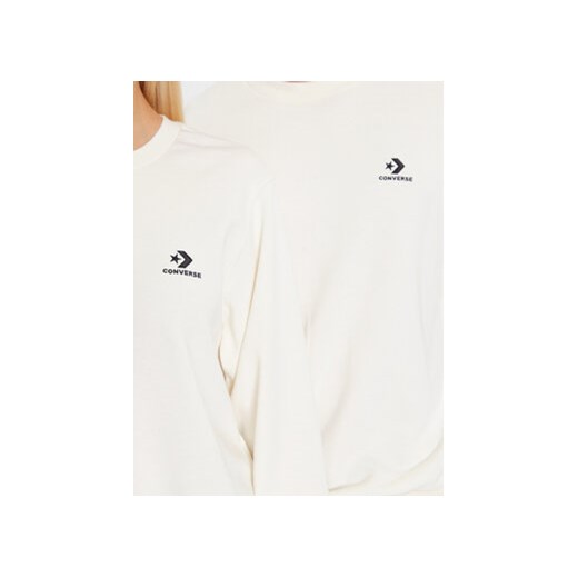 Converse Bluza Standard Fit Left Chest Star Chev Emb Crew Ft 10023861-A09 Écru Converse M MODIVO