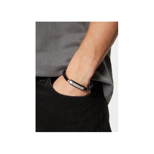 BOSS Bransoletka 1580598S Czarny uniwersalny MODIVO