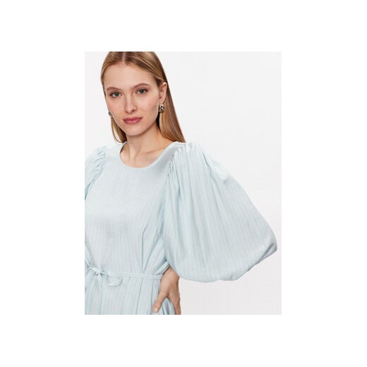 Moss Copenhagen Sukienka codzienna Joanita 17337 Błękitny Regular Fit Moss Copenhagen XL MODIVO