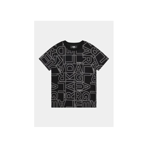 Karl Lagerfeld Kids T-Shirt Z25414 S Czarny Regular Fit 10Y MODIVO