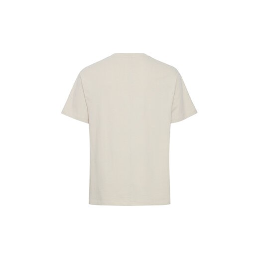 Solid T-Shirt 21107195 Beżowy Regular Fit Solid S MODIVO