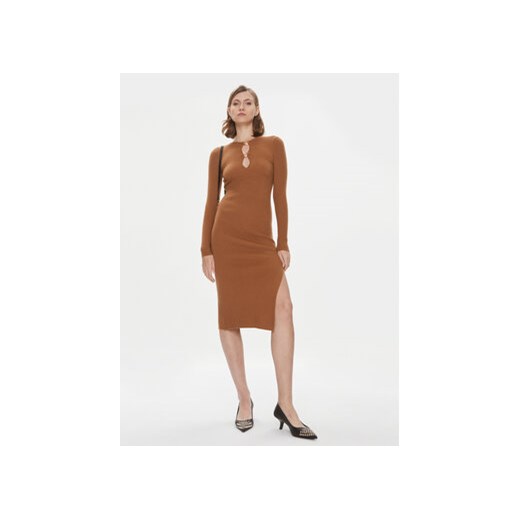 Pinko Sukienka dzianinowa Leone 101845 A15S Brązowy Slim Fit Pinko XS MODIVO