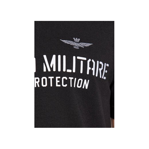 Aeronautica Militare T-Shirt 232TS2149J612 Czarny Regular Fit Aeronautica Militare L MODIVO
