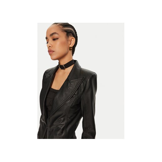 Babylon Kurtka skórzana S0250B Czarny Regular Fit 44 MODIVO