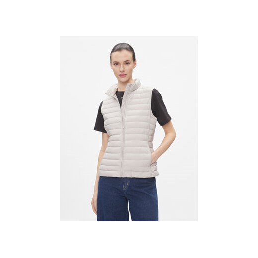 Calvin Klein Bezrękawnik Packable Super Lw Padded Vest K20K206325 Beżowy Slim Fit ze sklepu MODIVO w kategorii Kamizelki damskie - zdjęcie 177151173