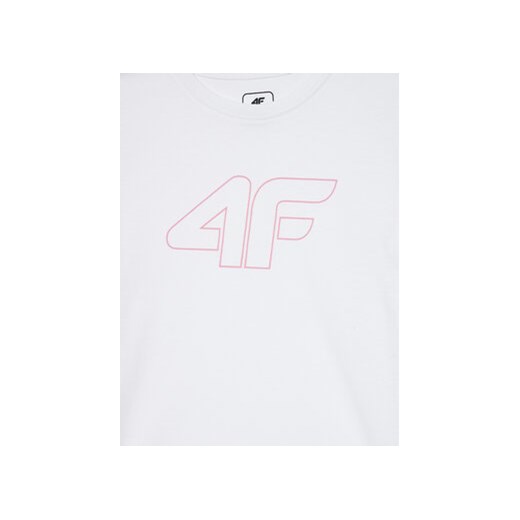 4F T-Shirt 4FJWMM00TTSHF1803 Biały Regular Fit 122 MODIVO