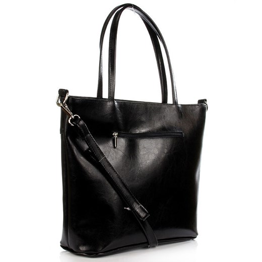 DAN-A T278 czarna torebka skórzana damska elegancka skorzana-com czarny glamour