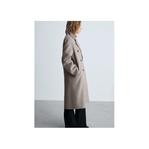 Mango Płaszcz wełniany Picarol 87050427 Beżowy Oversize Mango L MODIVO