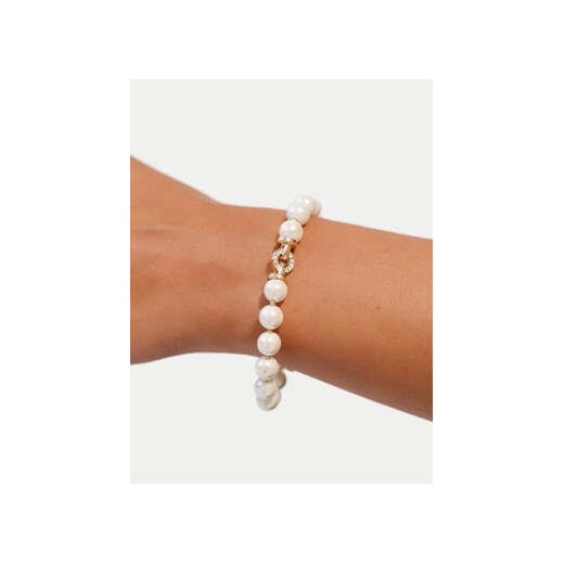 LAUREN RALPH LAUREN Bransoletka Br 7.25In Pearl Flex 14B00465 Biały uniwersalny MODIVO