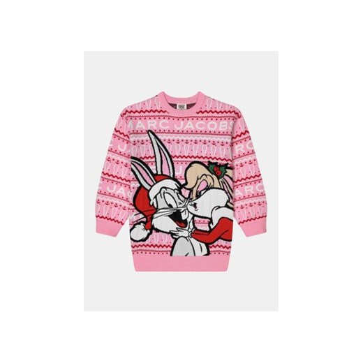 Marc Jacobs Sukienka dzianinowa LOONEY TUNES W12454 Różowy Regular Fit ze sklepu MODIVO w kategorii Sukienki dziewczęce - zdjęcie 177168604