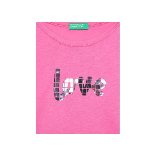 United Colors Of Benetton T-Shirt 3096C10AS Różowy Regular Fit United Colors Of Benetton 160 MODIVO